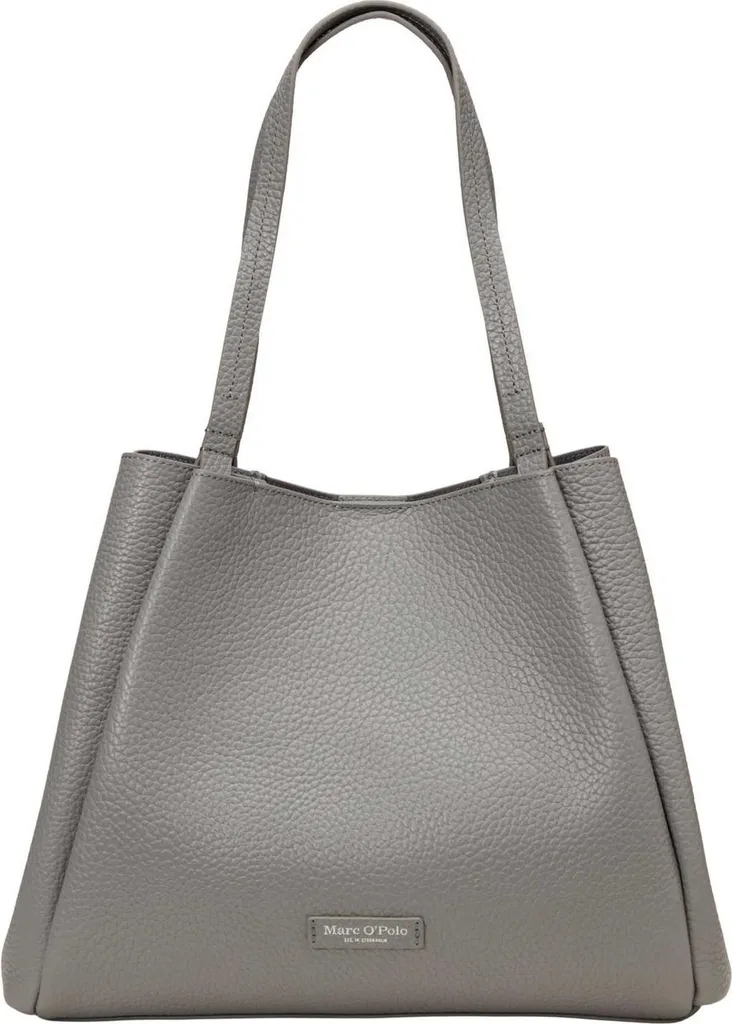 Sac Shopper Biana Marc O'Polo en Cuir Gris Idéal pour Bureau et Shopping
