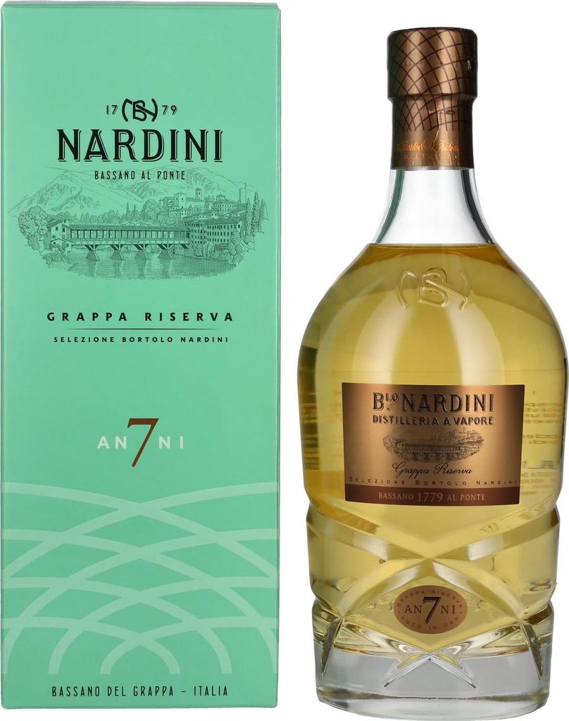 Nardini Grappa Riserva 7 ANNI 45% Vol. 0,7l in Geschenkbox Produktbild 