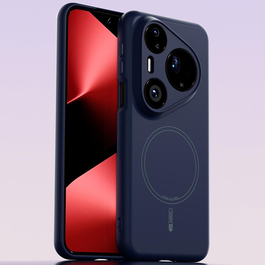 Magnetische Handyhülle für Huawei Pura 80 Ultra, MagSafe kompatible, Flüssig Silikon Stoßfest Kratzfest Hülle Dunkelblau
