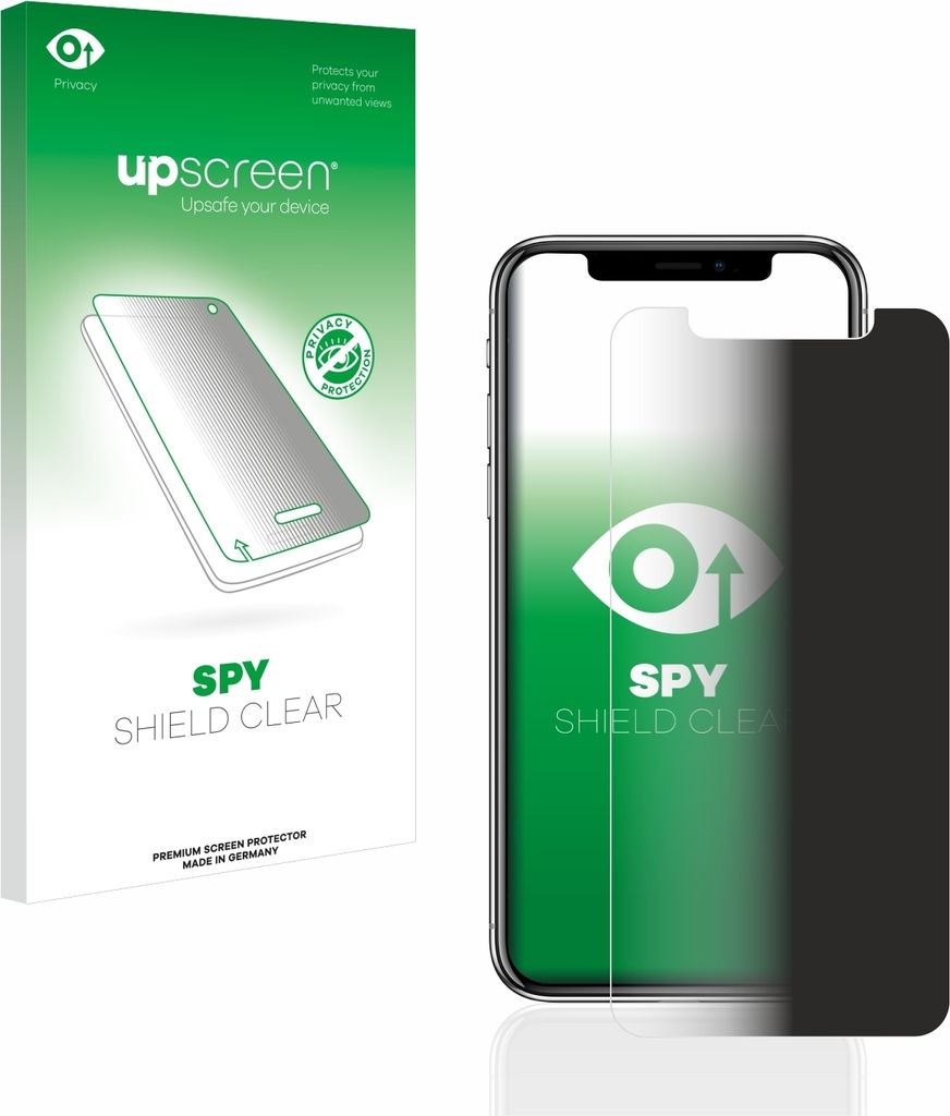 Für Apple iPhone X / Xs / 11 Pro Sichtschutzfolie Schutzfolie upscreen Anti-Spy Privacy Sichtschutz Blickschutz Display Schutz Folie Blaulichtfilter