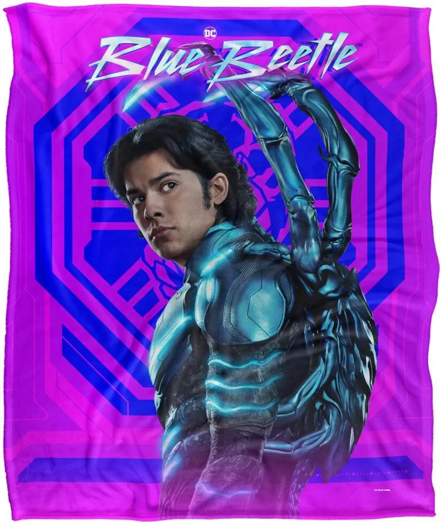 Couverture Blue Beetle Multicolore TV19003 douce et grand format