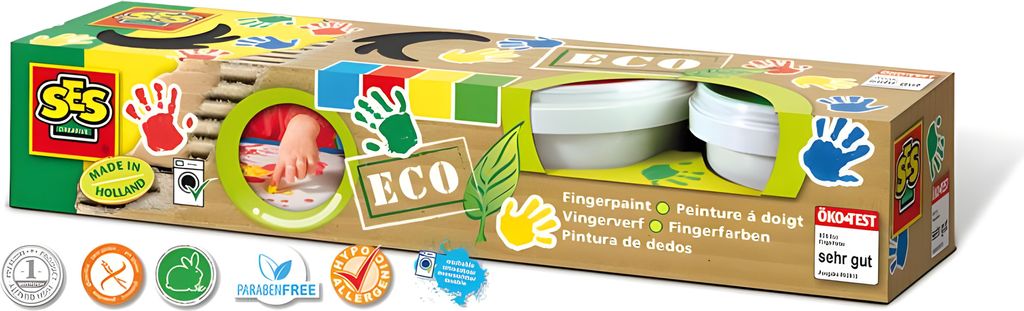 SES Eco Fingerfarben 4 Farben 24926 49267 Produktbild 