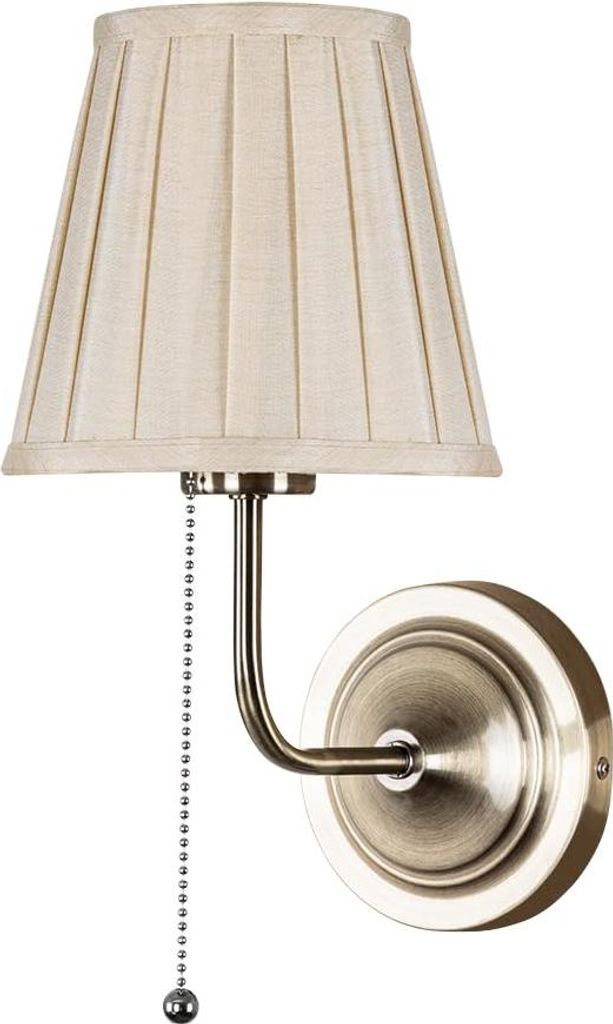 ARTE LAMP Klassische dekorative Tischlampe mit Kabel – LED-Schreibtischlampe mit weißem Textillampenschirm für Wohnzimmer und Schlafzimmer.Colo...