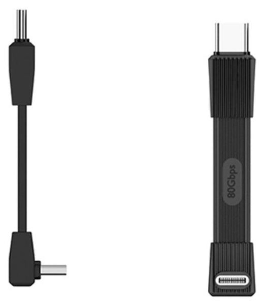 INF Ultra-kurzes rechtwinkliges USB-C Kabel 240W 80Gbps 8K bei 60Hz TPE 67 mm