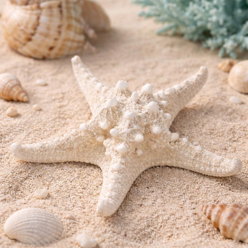 Deko Seestern weiß 10–15 cm – Echter Noppen Seestern gebleicht | Protoreaster nodosus Naturprodukt aus dem Indopazifik | Maritime Dekoration f...