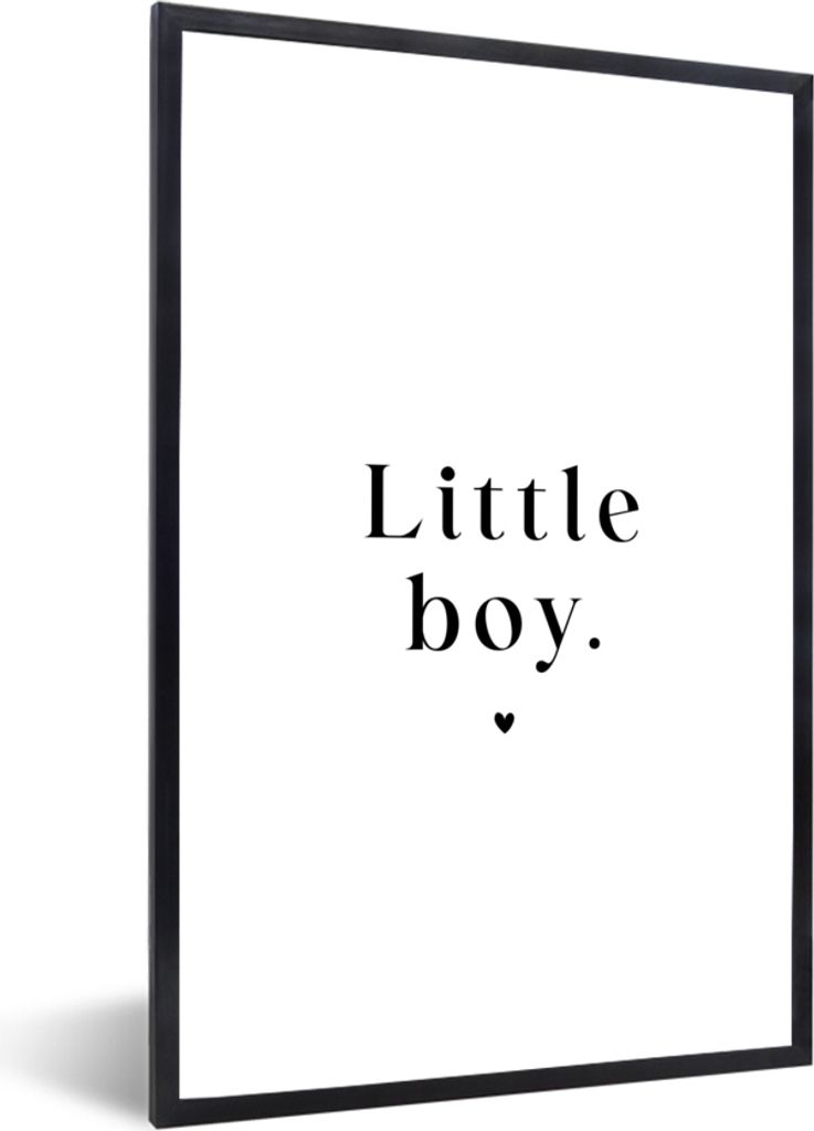 MuchoWow Gerahmtes Poster Kinder - Sprichwörter - Kleiner Junge - Zitate - Jungen 20x30 cm - Poster mit Schwarzem Bilderrahmen Wandposter Rahmen...