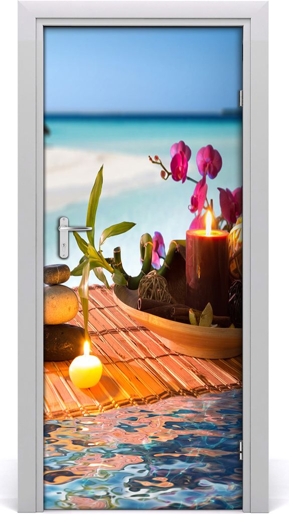 Tulup Türaufkleber 85x205 cm Dekorative Aufkleber Selbstklebend Wasserdichte Tapete Abnehmbar Schlafzimmer Wohnzimmer Wohnkultur - Orchideen und B...