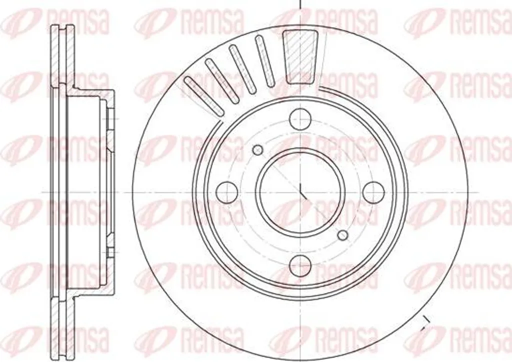 Disque de frein anti vibration REMSA 6825.10 pour modèle Starlet