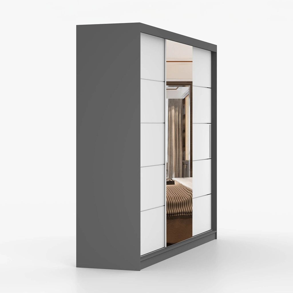 Schwebetürenschrank Kleiderschrank Schrank Schlafzimmer 233 Produktbild 6