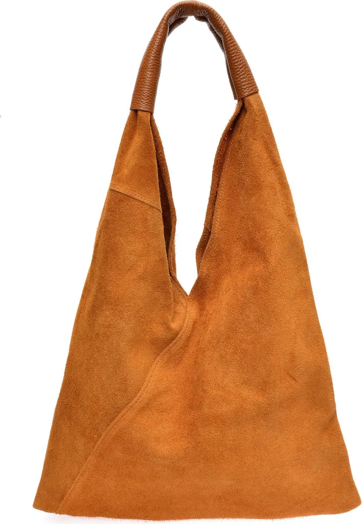 Grand Sac Hobo Cognac en Cuir AW25 AL 8166 avec Finition Artisanale