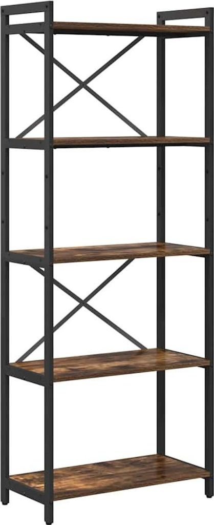 Bücherregal Geräucherte Eiche 60 x 30 x 155 cm Holzwerkstoff
