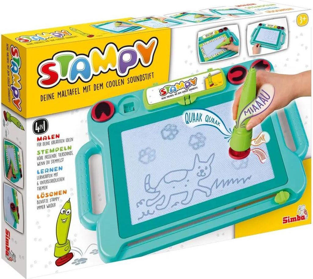 Simba Dickie Art&Fun Stampy, Maltafel mit Soundstift Immagine del prodotto 