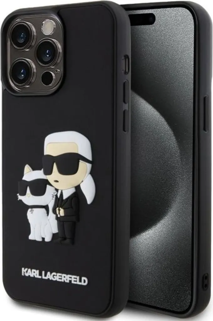 Must-Have iPhone 15 Pro: Cover Karl Lagerfeld 3D Karl & Choupette
