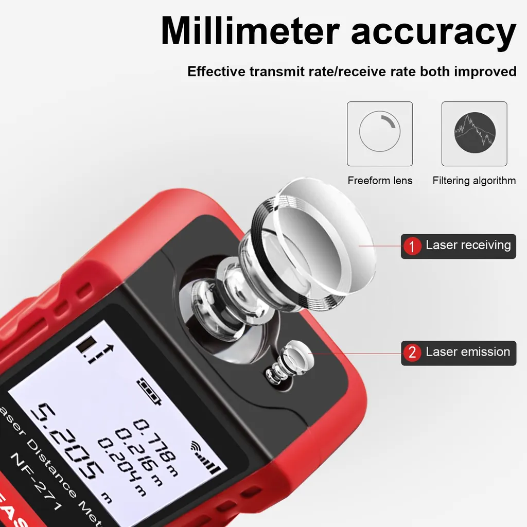 Télémètre laser NF-271-80M Noyafa : mesure de précision jusqu'à 80m - 4