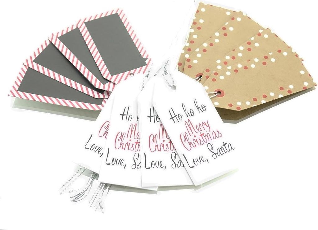 Geschenk-Anhänger für Weihnachten in 3 Designs - 12er-Set