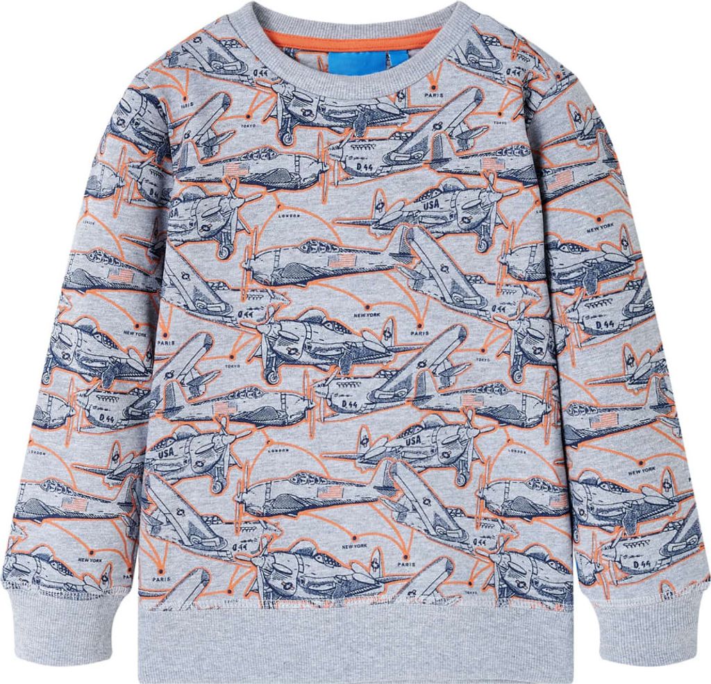 Kinder-Sweatshirt Grau Melange 116