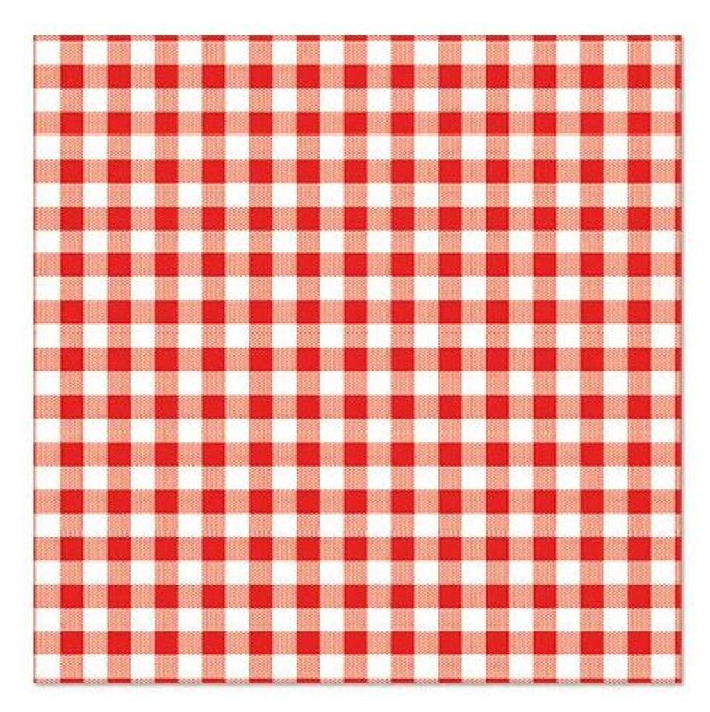 Papstar Servietten, rot 3-lagig 1/4-Falz 33 x 33 cm "Vichy Produktbild 