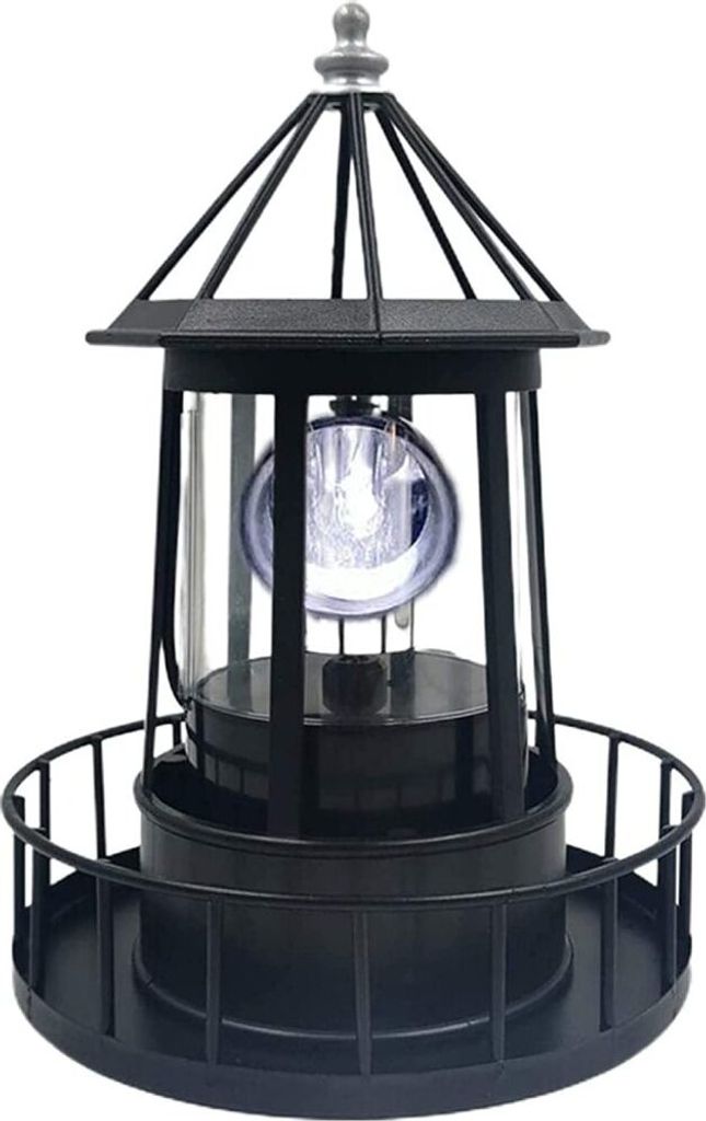 LED-Solarbetriebener Leuchtturm, 360 Grad drehbare Lampe, Produktbild 