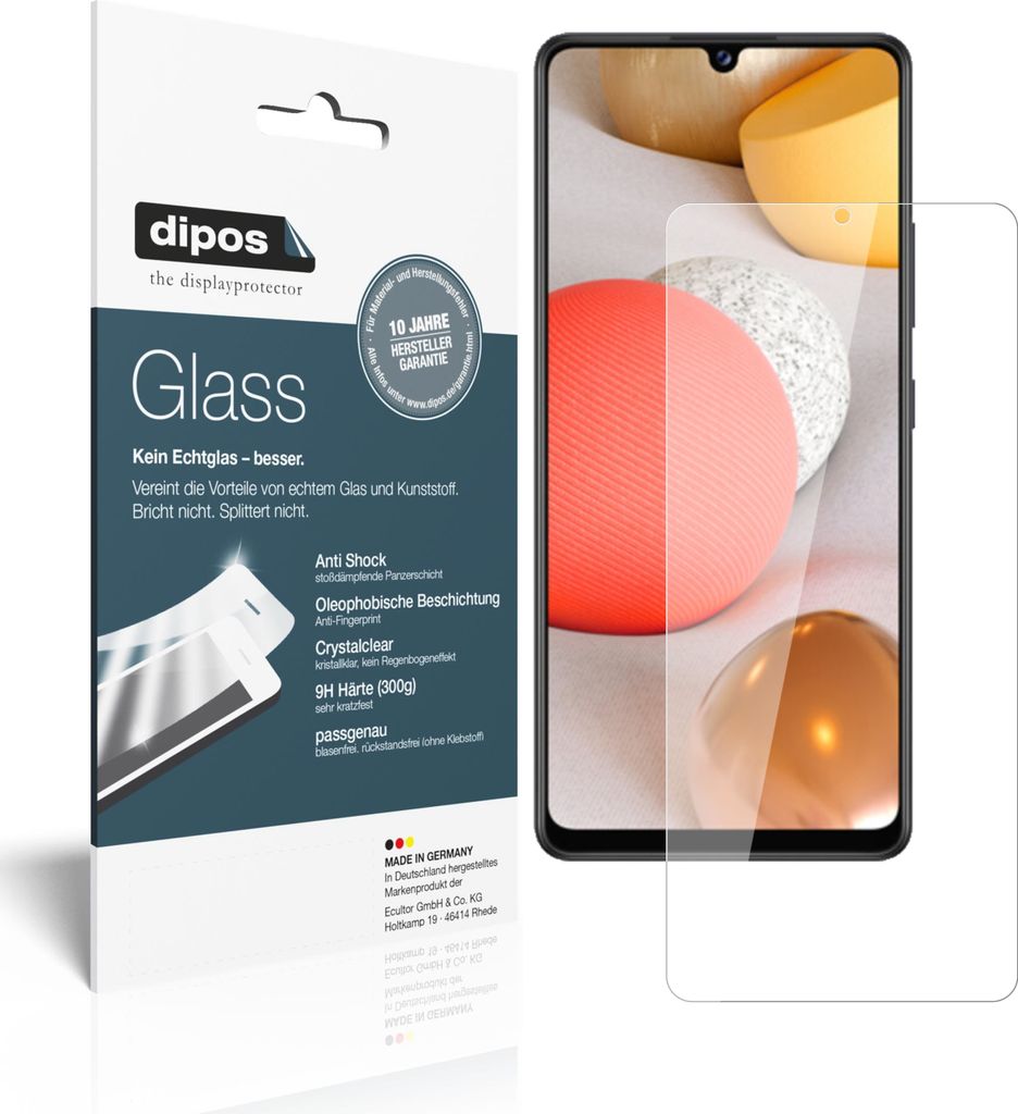 1x Schutzfolie für Samsung Galaxy A42 5G - Anti-Shock 9H Folie dipos Glass Kunststoffglas