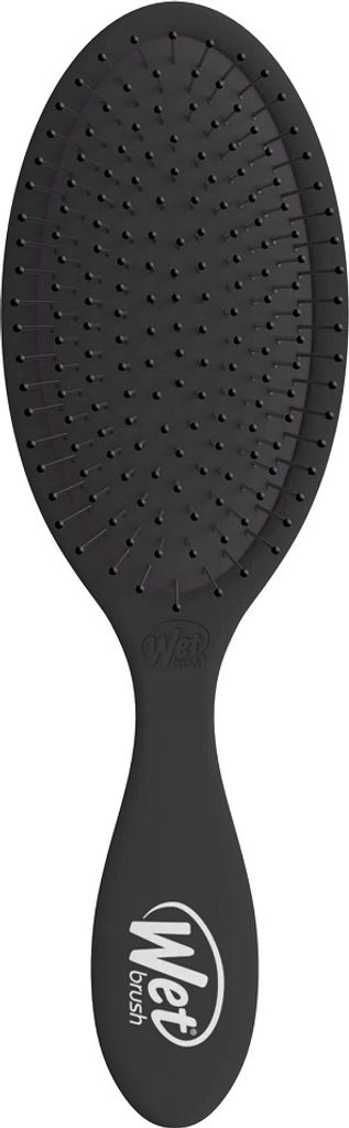 A black Wet Brush Original Detangler hairbrush is shown against a white background.