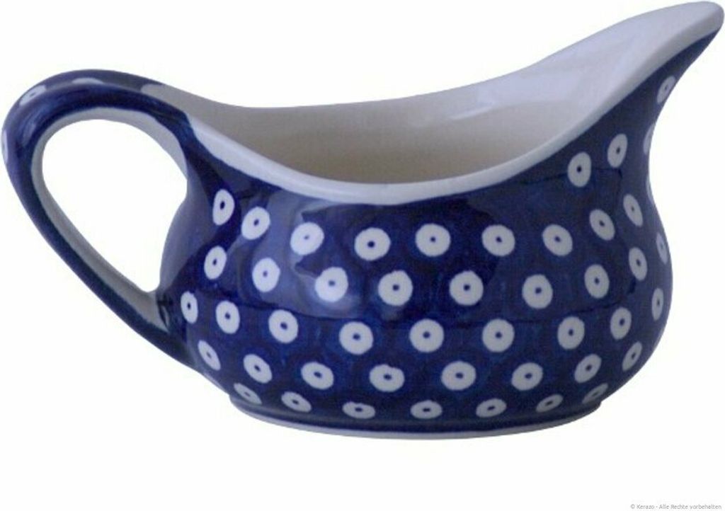 Original Bunzlauer Keramik 450 ml Sauciere Soßenschüssel 18x9,6 cm im Design 42