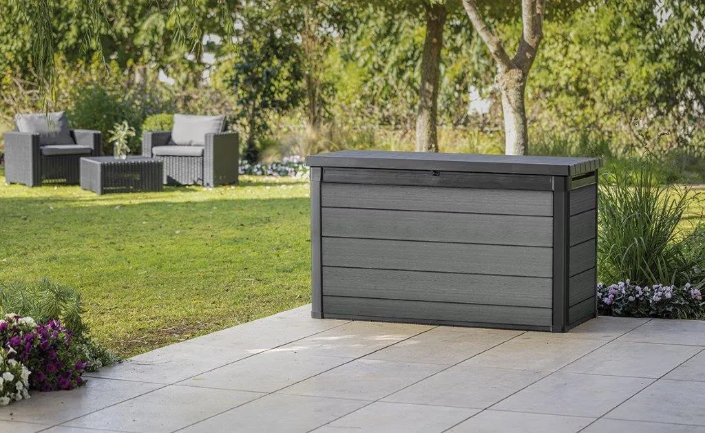 Cabanon de jardin Keter Cortina 757 aspect résine gris anthracite