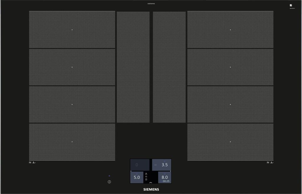 Siemens iq700 ex875kyv1e Kochfelder schwarz integriert 80 cm mit Induktionskochfeld de 4 Zone(n)