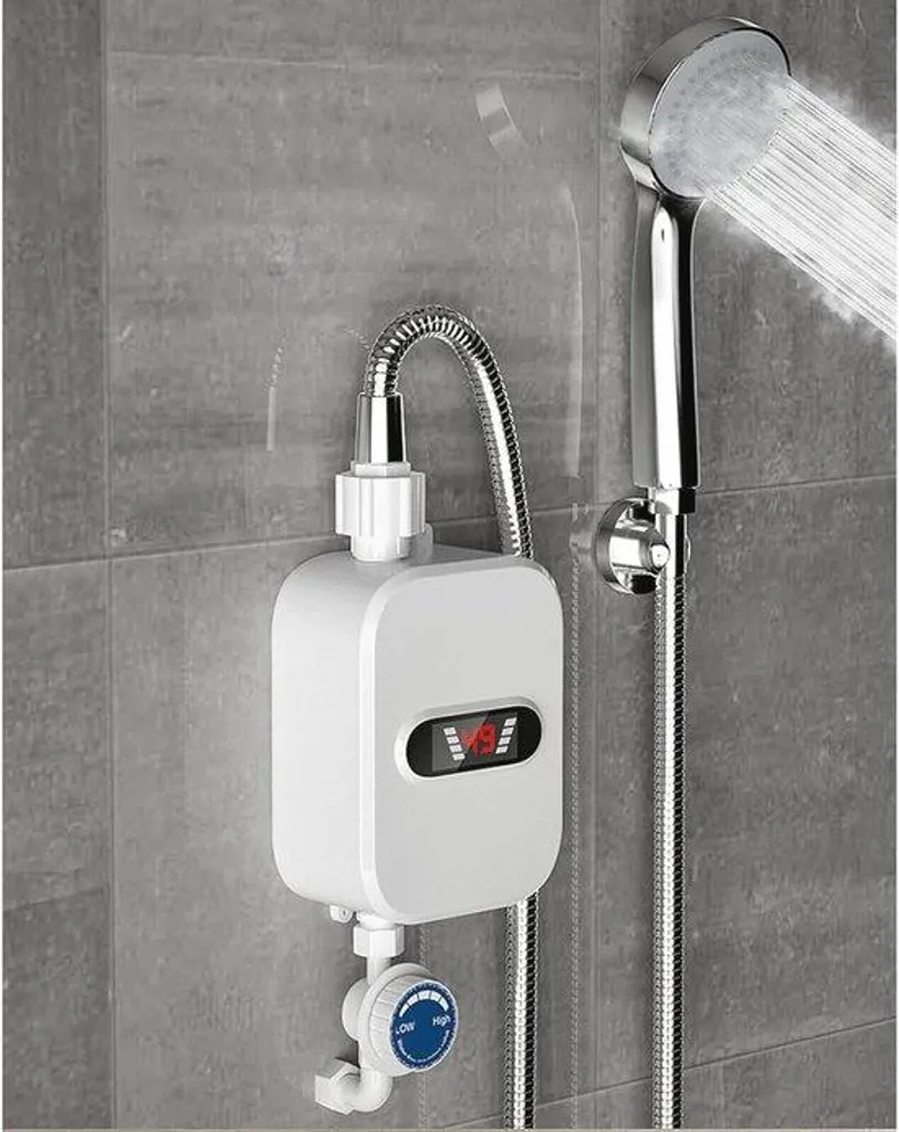 Chauffe-eau électrique instantané 3500W réglable avec son kit de douche