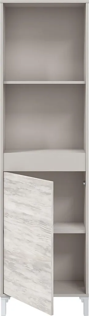 Buffet Haut de Rangement Spineda Beige 49x28x174 cm Style Moderne - 4