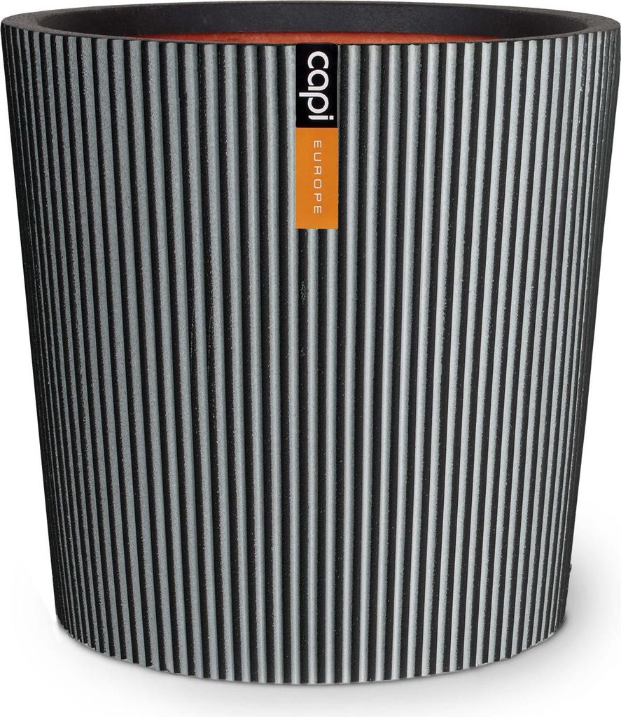 Capi Europe - Gefäß konisch Groove NL - Anthrazit - 45x41 - Produktbild 