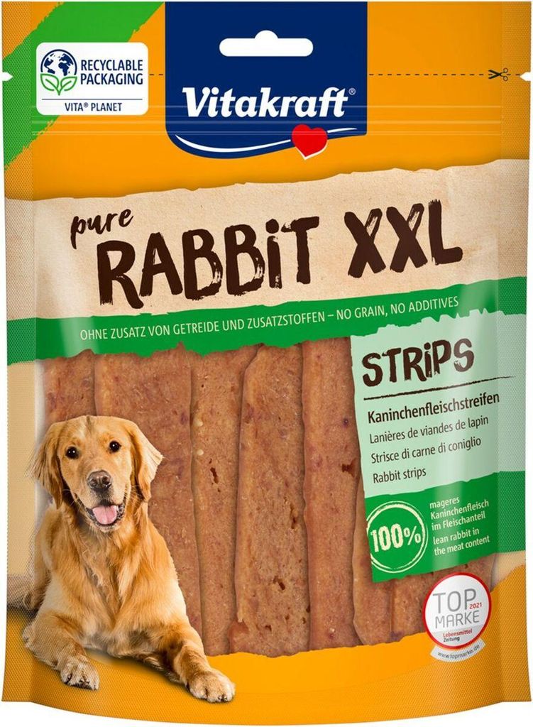 VITAKRAFT Pure Rabbit Strips - leckerli für hunde - 250 g