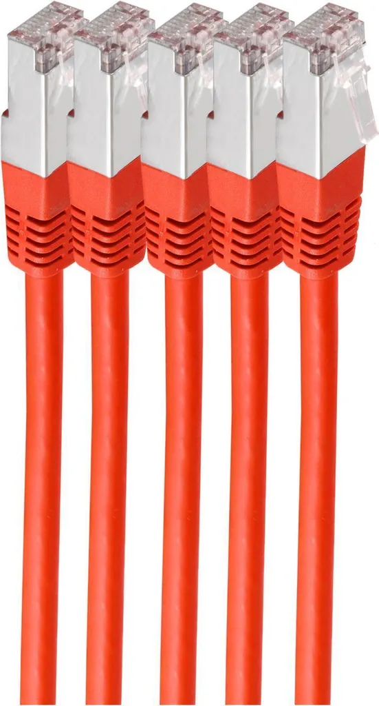 Câble Ethernet 1m Cat6 Rouge shiverpeaks pour Box Internet et Switch