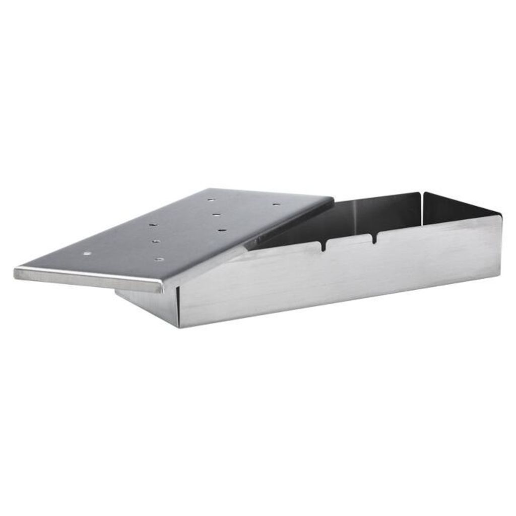 BBQ Grill Räucherbox aus Edelstahl 9x22,5 cm für Produktbild 