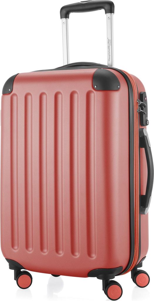 HAUPTSTADTKOFFER - Spree - Handgepäck mit Erweiterung, Koffer auf Rollen, Trolley Flugzeug Hartschalenkoffer Hand Luggage TSA, 55 cm, Cabin Bag ma...