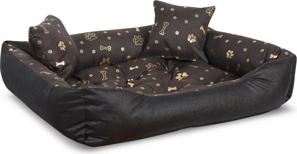Cuccia Impermeabile 75x65 cm Golden Bones - Letto per Cani Premium