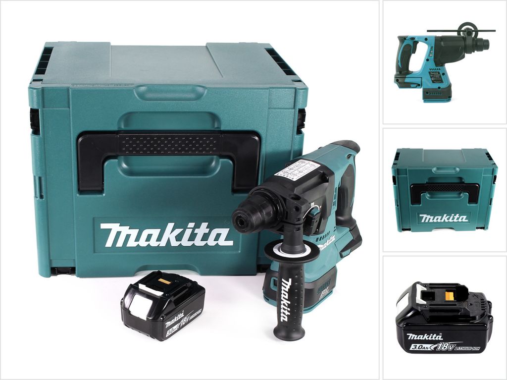 Makita DHR 242 F1J Akku Bohrhammer 18V 2,0J SDS-plus Brushless + 1x Akku 3,0Ah + Makpac - ohne Ladegerät