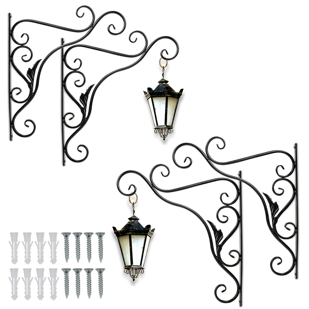TolleTour Blumenhaken 4er Wandhaken Blumenampel 295x360mm Vogel Blumenhalter Wandhalter Windlichthalter Pflanzenhalter Blumenampelhalter