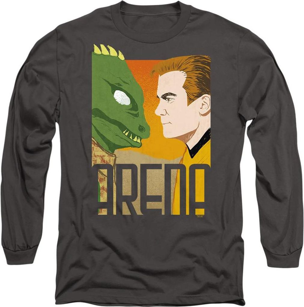 Star Trek - "Arena" T-Shirt für Herren/Damen Uni TV9447 (M) (Holzkohle)