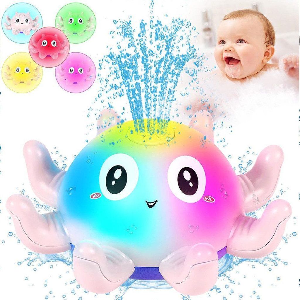 Rosaking Badespielzeug Baby Badewannenspielzeug Wasserspielzeug mit LED-Licht