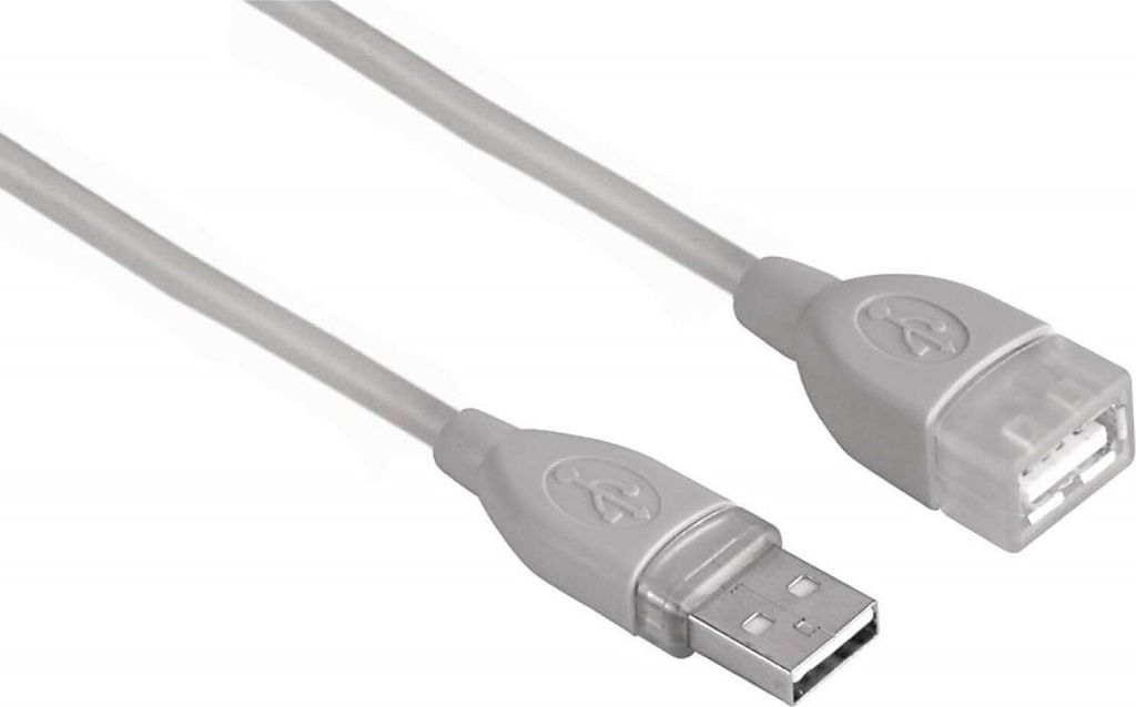 Hama USB 2.0 Verlängerungskabel geschirmt grau 5 m Produktbild 
