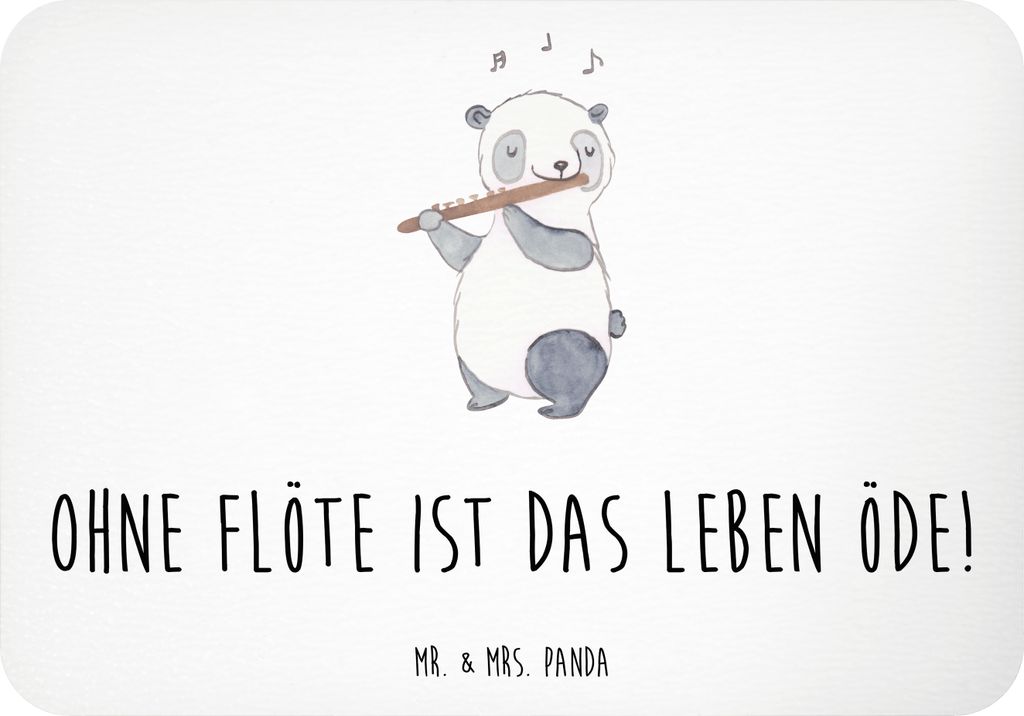 Mr. & Mrs. Panda Kühlschrankmagnet Flöte Leben - Weiß - Geschenk, Melodie, magnet, Kammermusik, Windinstrument, Musik, Lernen, Musiker, Instrume...