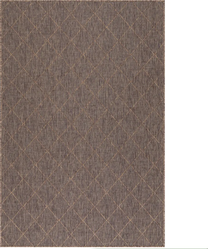 Tapis Zagora Plura cuivré rectangle 120x170cm pour intérieur et extérieur