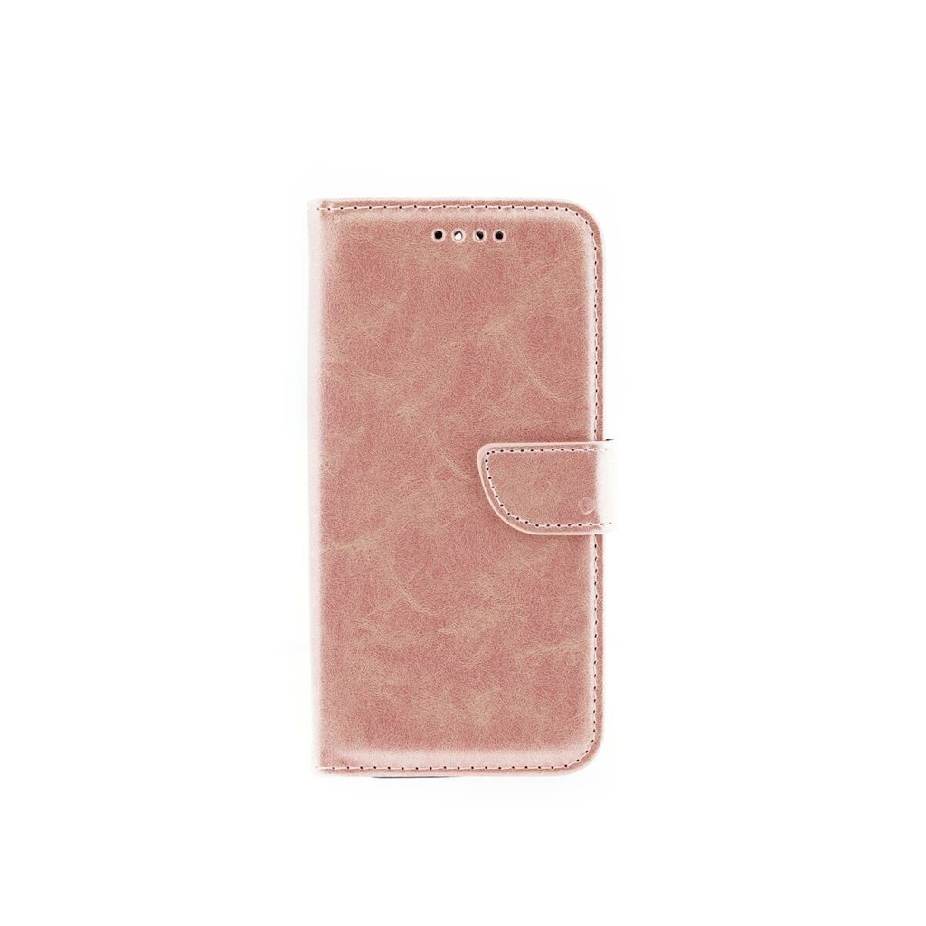 Elegante Buchtasche – Klapphülle aus Kunstleder mit integriertem Kameraschutz iPhone 16 Rosegold