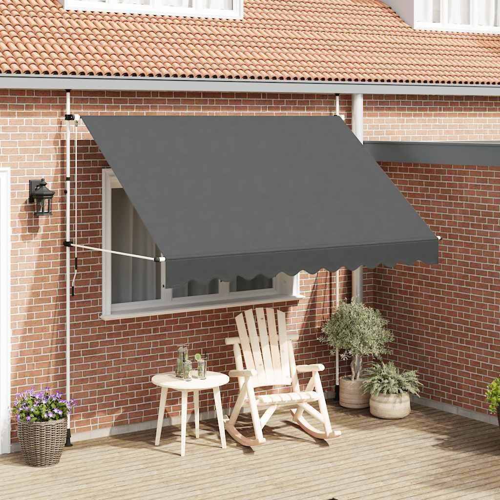 vidaXL Tenda a scomparsa manuale 300 cm antracite Immagine del prodotto 
