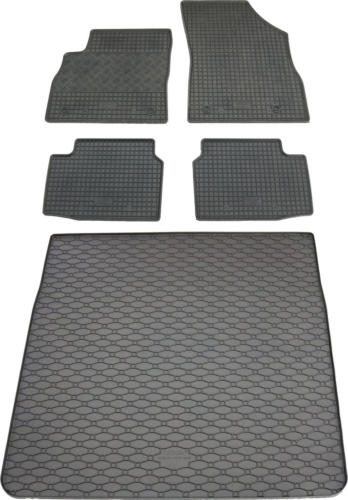 Rigum Gummi Fußmatten + Kofferraumwanne im Set für Opel Astra K Kombi