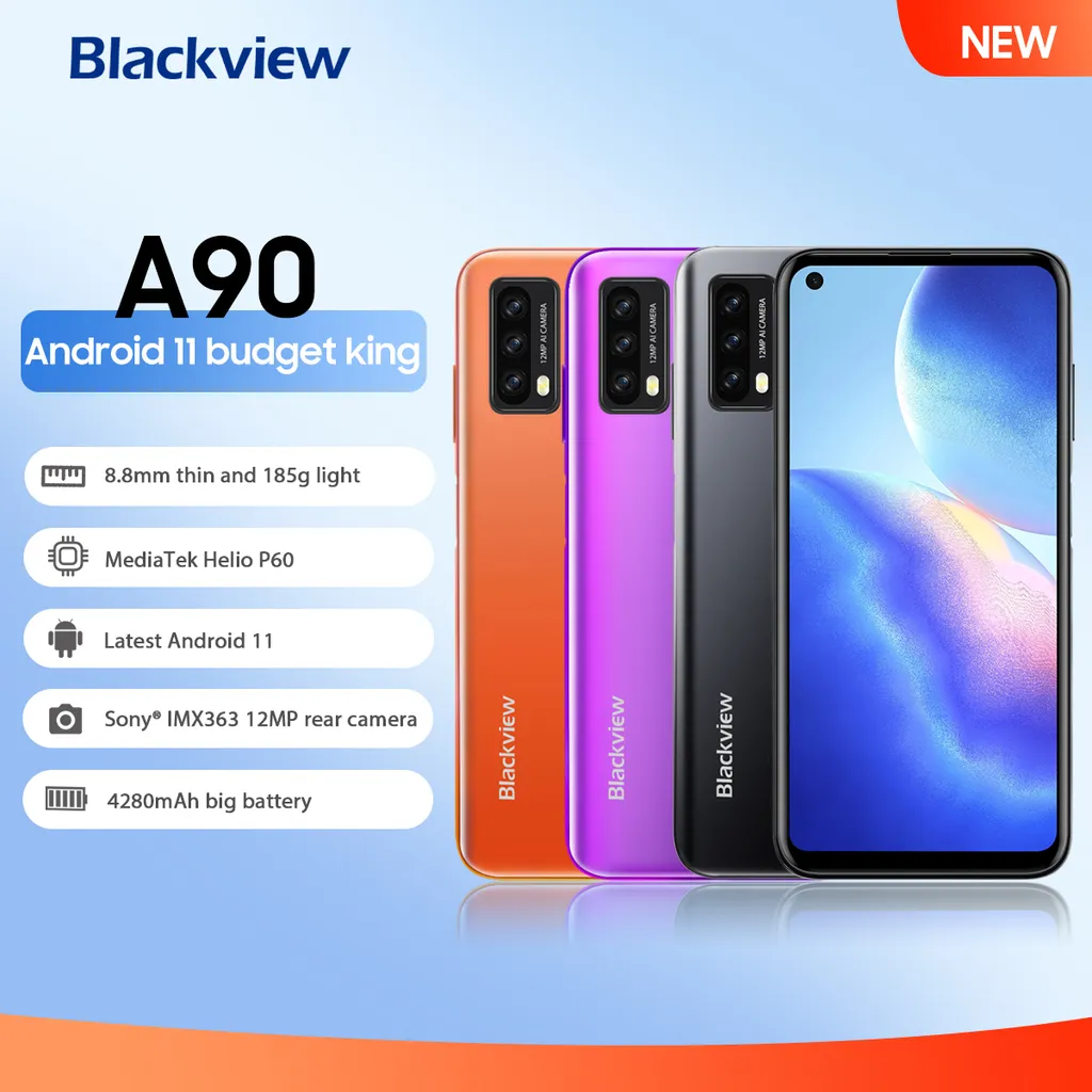 Blackview A90 Smartphone 4G Octa-Core 4Go RAM 64Go Double SIM Noir - 15