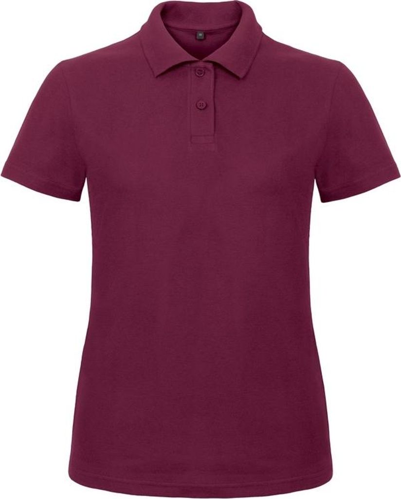 Damen-Poloshirt, Kurzarm - B&C ID.001/W - wine - Größe XS