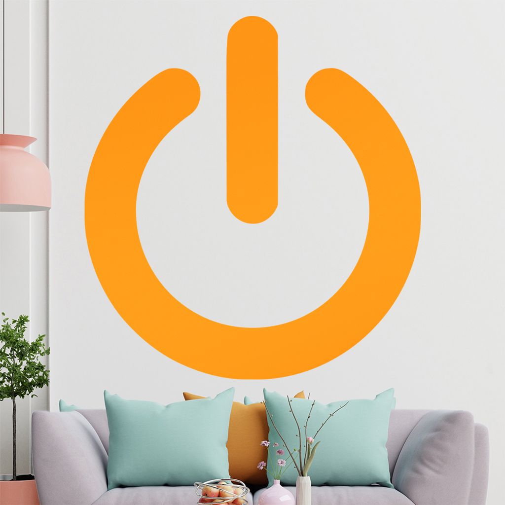 KIWISTAR On Off Button - Knopf Ein Aus Schalter Wandtattoo in 6 Größen - Wandaufkleber Wall Sticker - Dekoration, Küche, Wohnzimmer, Schlafzimme...