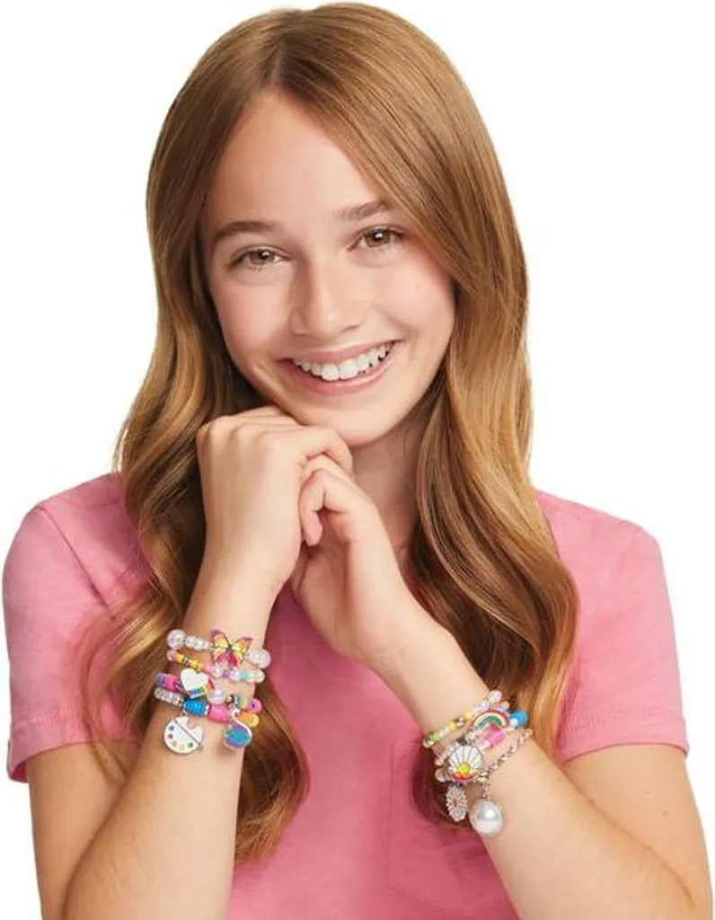 Kit de Création de Bracelets et Bijoux DIY Arc-en-Ciel pour Filles 8 Ans