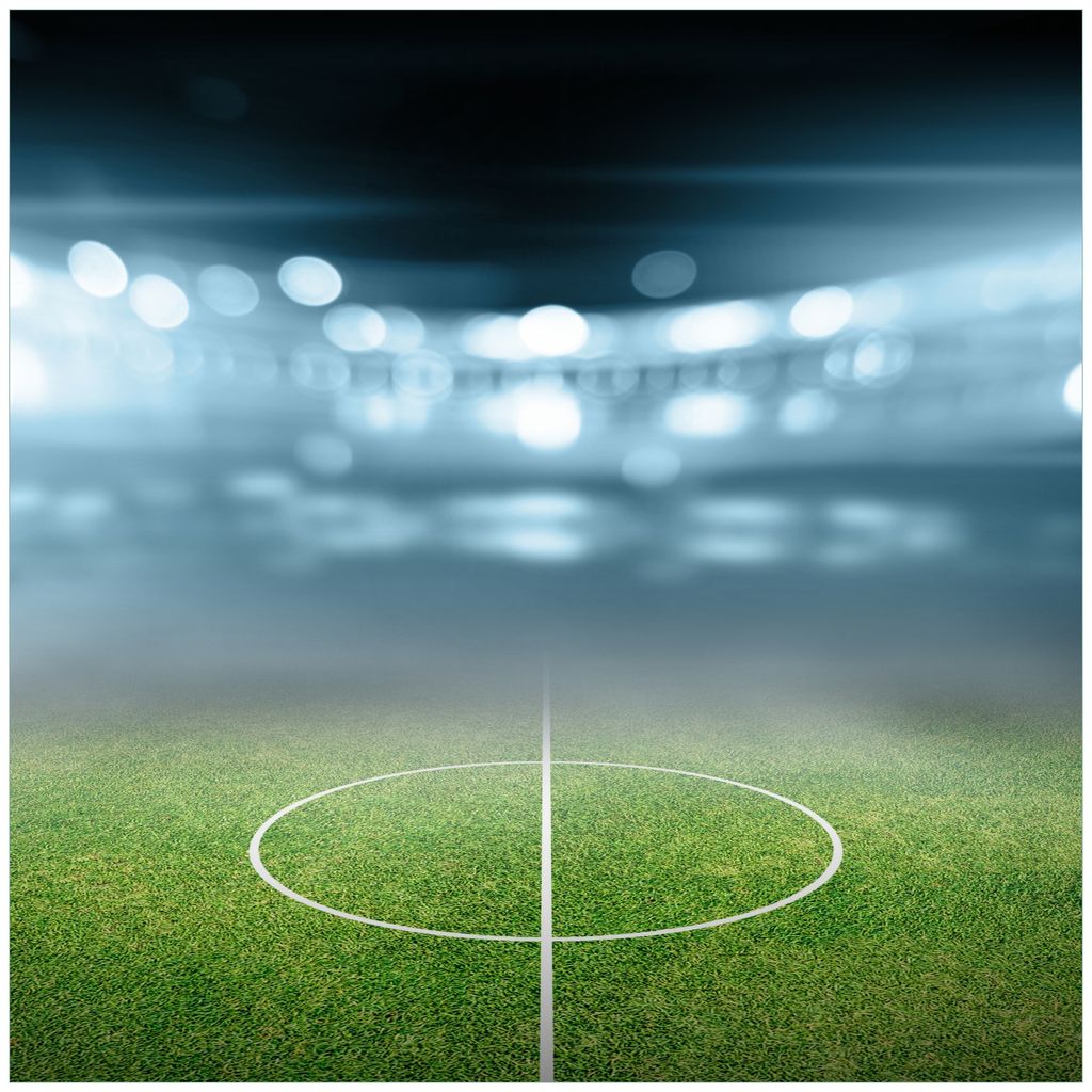 Wallario Magnet für Kühlschrank / Geschirrspüler, magnetisch haftende Folie - 60 x 60 cm, Motiv: Fußball Stadion Mittellinie II